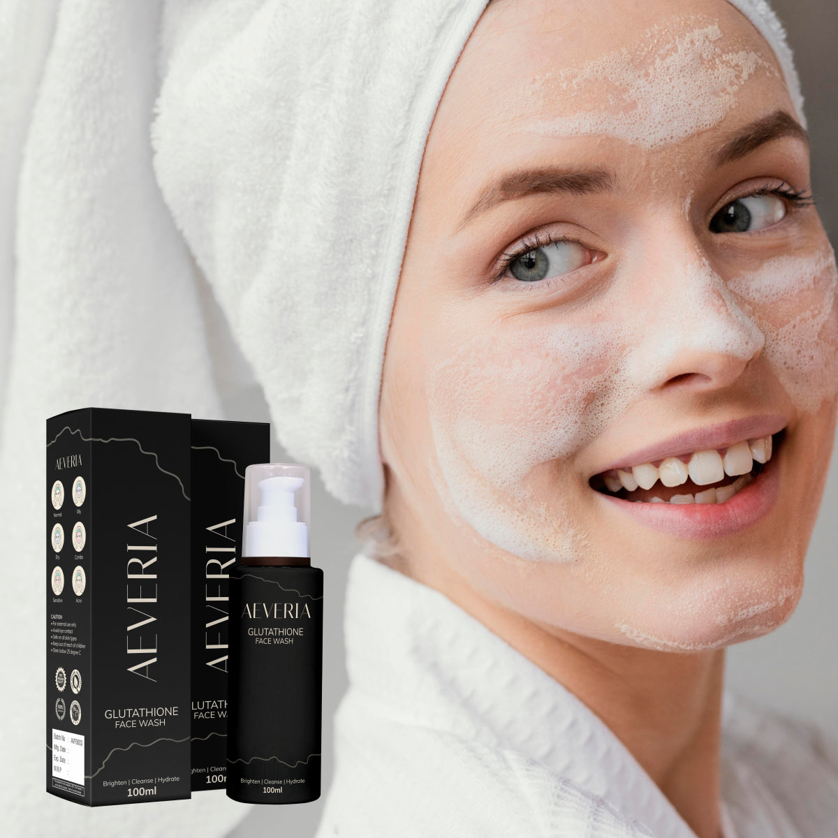 Glutathione Face Wash Brightening Cleanser by Aeveria Glutathione Face Wash Brightening Cleanser by Aeveria